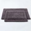 KSP Plush Single Race Track Anti-Skid Cotton Bathmat 17x24" (Dk. Grey)