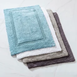 KSP Plush Single Race Track Anti-Skid Cotton Bathmat 17x24" (Dk. Grey)