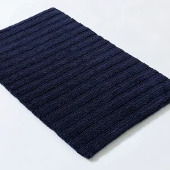 KSP Plush Stripe Cotton Reversible Bathmat 20x32
