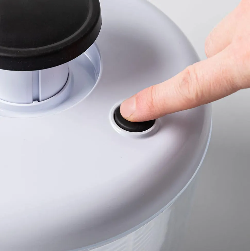 KSP Pop-Spin Salad Spinner (Black/White)