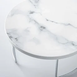 KSP Porcelain Marble Server Small 24cm dia. x 9.5cm h (Silver)