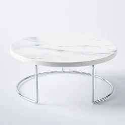 KSP Porcelain Marble Server Small 24cm dia. x 9.5cm h (Silver)
