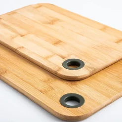 KSP Prep Bamboo Cutting Board - Set of 2 (Natural/Grey)