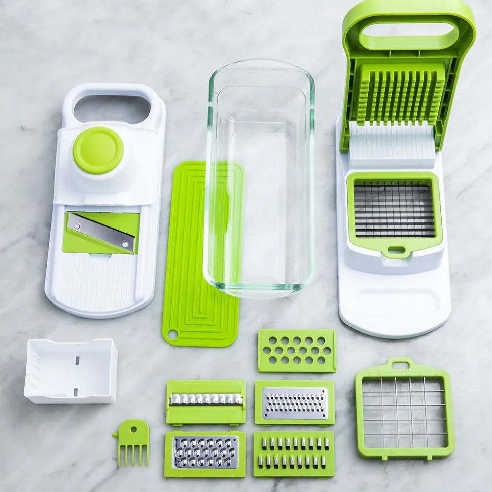 KSP Pro Chef 'All-In-1' Mandoline-Chopper S/10 (Green)