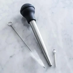 KSP Pro Chef Turkey Baster with Cleaning Brush (Stainless Steel)