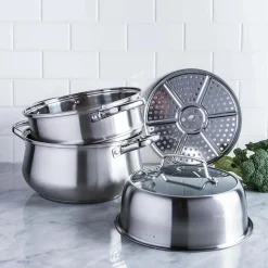 KSP Pro-Form Steamer Pot - Set of 4 (Stainless Steel)