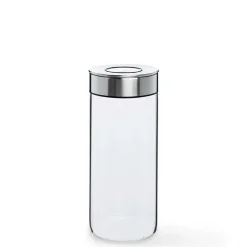 KSP Push Lock 1.3L 'Round' Glass and Steel Canister
