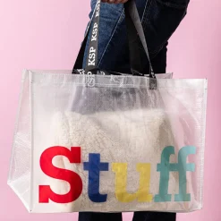 KSP Reusable Transparent 'Large' Shopping Bag (Clear)