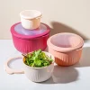 KSP Ribbo 'Round Tall' Food Prep Containers w/lid - Set of 8 (Pink)