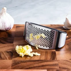 KSP Rocker Garlic Press (Stainless Steel, Black)
