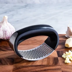 KSP Rocker Garlic Press (Stainless Steel, Black)
