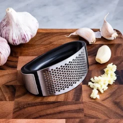 KSP Rocker Garlic Press (Stainless Steel, Black)