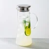 KSP Roehampton Glass Pitcher with Metal Lid (Clear & Stainless Steel)