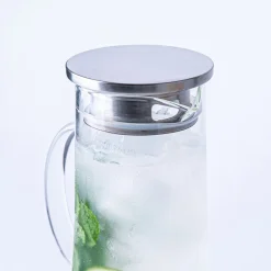 KSP Roehampton Glass Pitcher with Metal Lid (Clear & Stainless Steel)