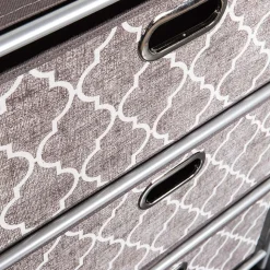 KSP Rollstor 3-Drawer Fabric Storage Cart (Grey) 55 x 35.5 x 89 cm