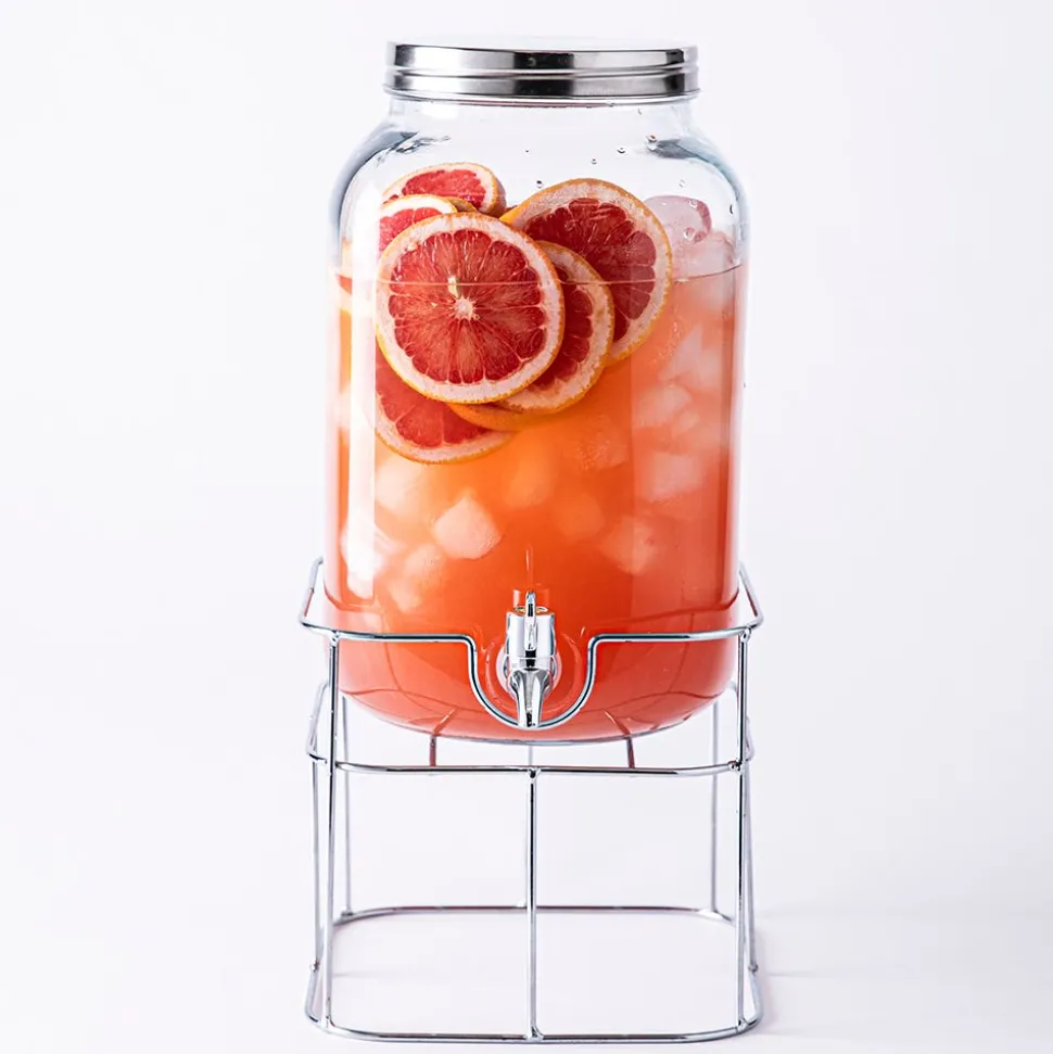 KSP Rosedale Beverage Dispenser with Stand (Clear/Chrome)