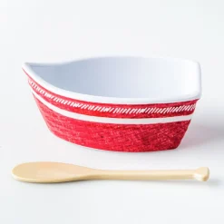 KSP Rowboat Melamine Bowl with Paddle (Red)