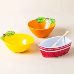 KSP Rowboat Melamine Bowl with Paddle (Red)