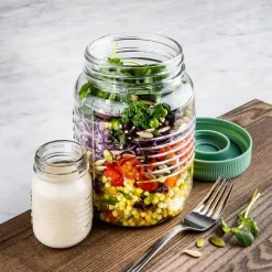KSP Salad To-Go Glass Salad Mason Jar