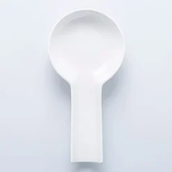 KSP Scoop Porcelain Flat Spoon Rest (White) 24 x 12.5 x 3 cm