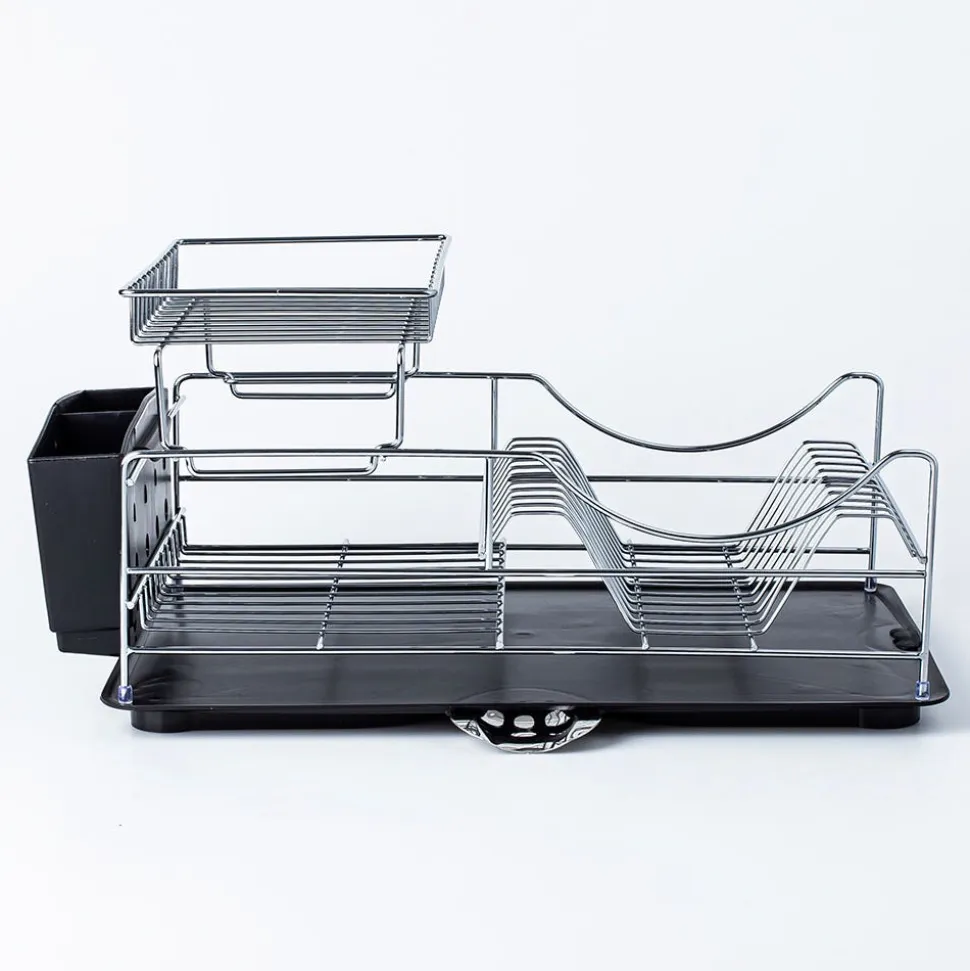 KSP Scoop 2-Tier Dish Rack - Black