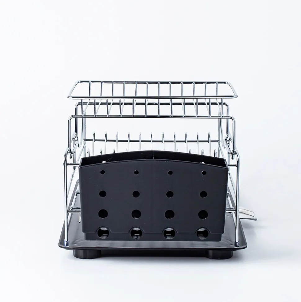 KSP Scoop 2-Tier Dish Rack - Black