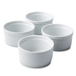 KSP Sensa Porcelain Ramekin Textured - Set of 4 (White)