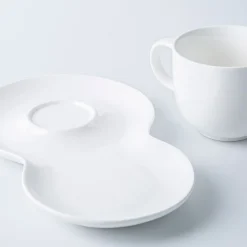 KSP Side Car Porcelain Cup & Saucer (White)