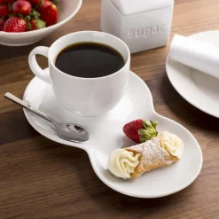 KSP Side Car Porcelain Cup & Saucer (White)