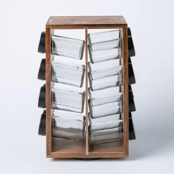 KSP Sienna Revolving Spice Rack - Set of 16 (Acacia)