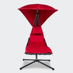 KSP Siesta Steel Hammock with Umbrella (Red)