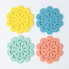 KSP Silicone Flower Silicone Coaster - S/4 10.5cm Dia. (Multi Colour)