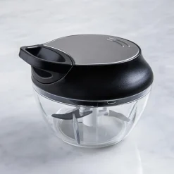 KSP Simple Pull Mini Vegetable Chopper (Black/Stainless Steel)