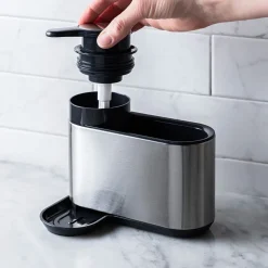 KSP Sinkhub Sink Caddy with Soap Pump (St/St - Black)