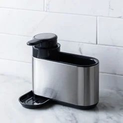 KSP Sinkhub Sink Caddy with Soap Pump (St/St - Black)
