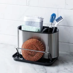 KSP Sinkhub Sink Caddy with Sponge Holder (St/St - Black)