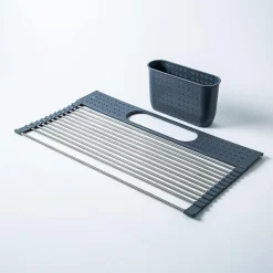 KSP SINKSMART Roll-Up Dish Drying Rack W/Utensil Caddy (Small)