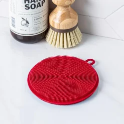 KSP Sinksmart 'Round' Silicone Scrubber Sponge (Red)