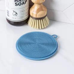 KSP Sinksmart 'Round' Silicone Scrubber Sponge (Slate Blue)