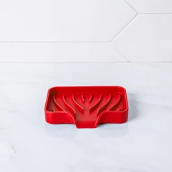 KSP Sinksmart Silicone Soap/Sponge Holder (Red)