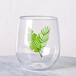 KSP Sip 'Fern' Stemless Wine Glass 14oz. (Green)