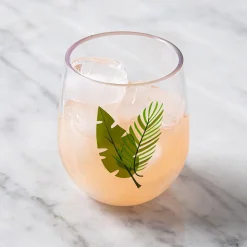 KSP Sip 'Fern' Stemless Wine Glass 14oz. (Green)