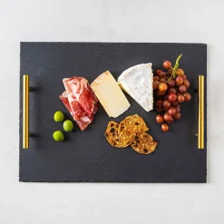 KSP Slate Board with Gold Handles 40x30x.0.7cm