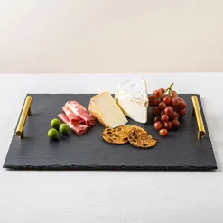 KSP Slate Board with Gold Handles 40x30x.0.7cm
