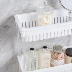 KSP Slidestor '3-Tier' Rolling Storage Rack (White) 45 x 21 x 80 cm