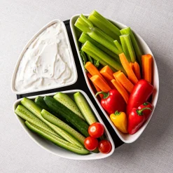 KSP Snack Porcelain Serving Set - Set of 4 (White)