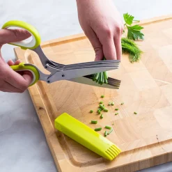 KSP Snip-It Herb Scissor with Sheath (Green/Stainless Steel)