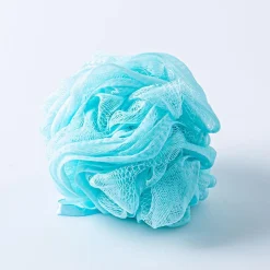 KSP Soft Lush Mesh Bath Sponge-Pouf (Light Blue)