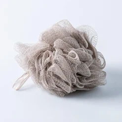 KSP Soft Lush Mesh Bath Sponge-Pouf (Brown)