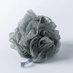 KSP Soft Lush Mesh Bath Sponge-Pouf (Grey)
